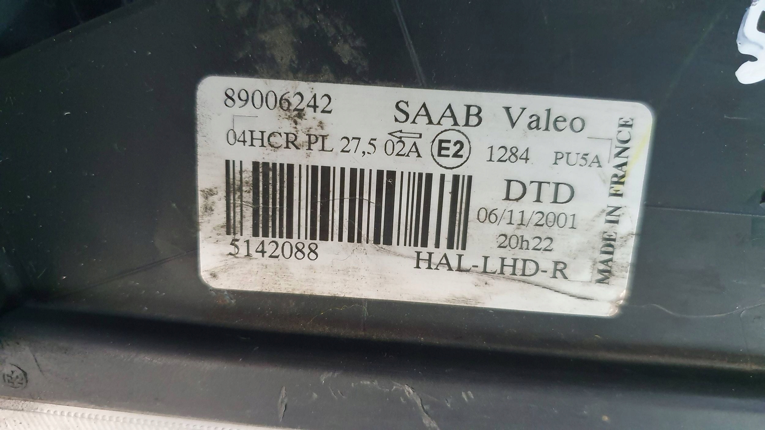 light front right SAAB 9-5 LIFT 04