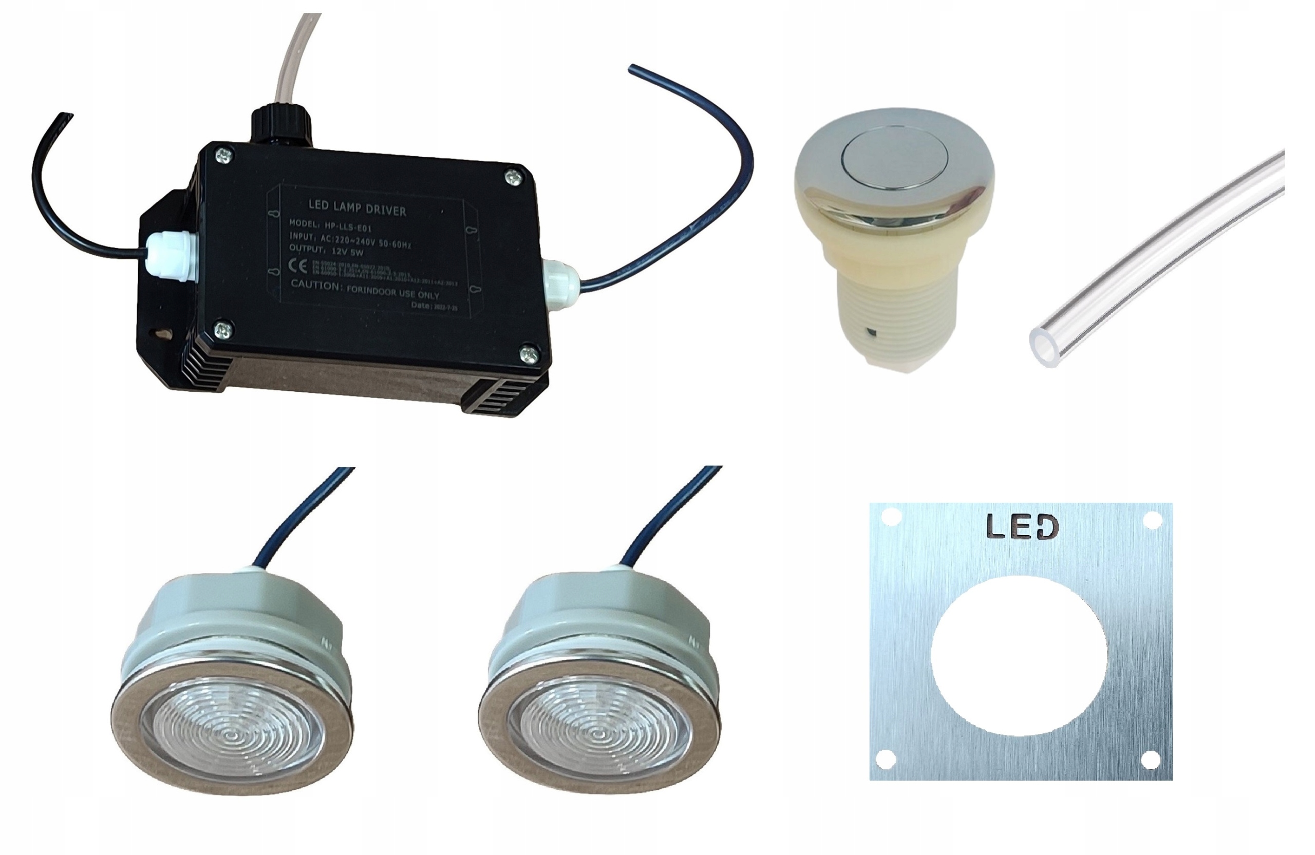 2 x Led svetlá Viacfarebné osvetlenie vírivky a vírivky 8 farieb