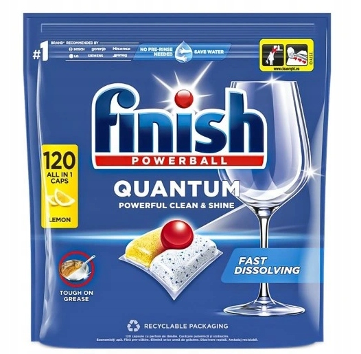 Levně Finish Powerball Quantum ALLIN1 Lemon Kapsle do myčky 120 ks