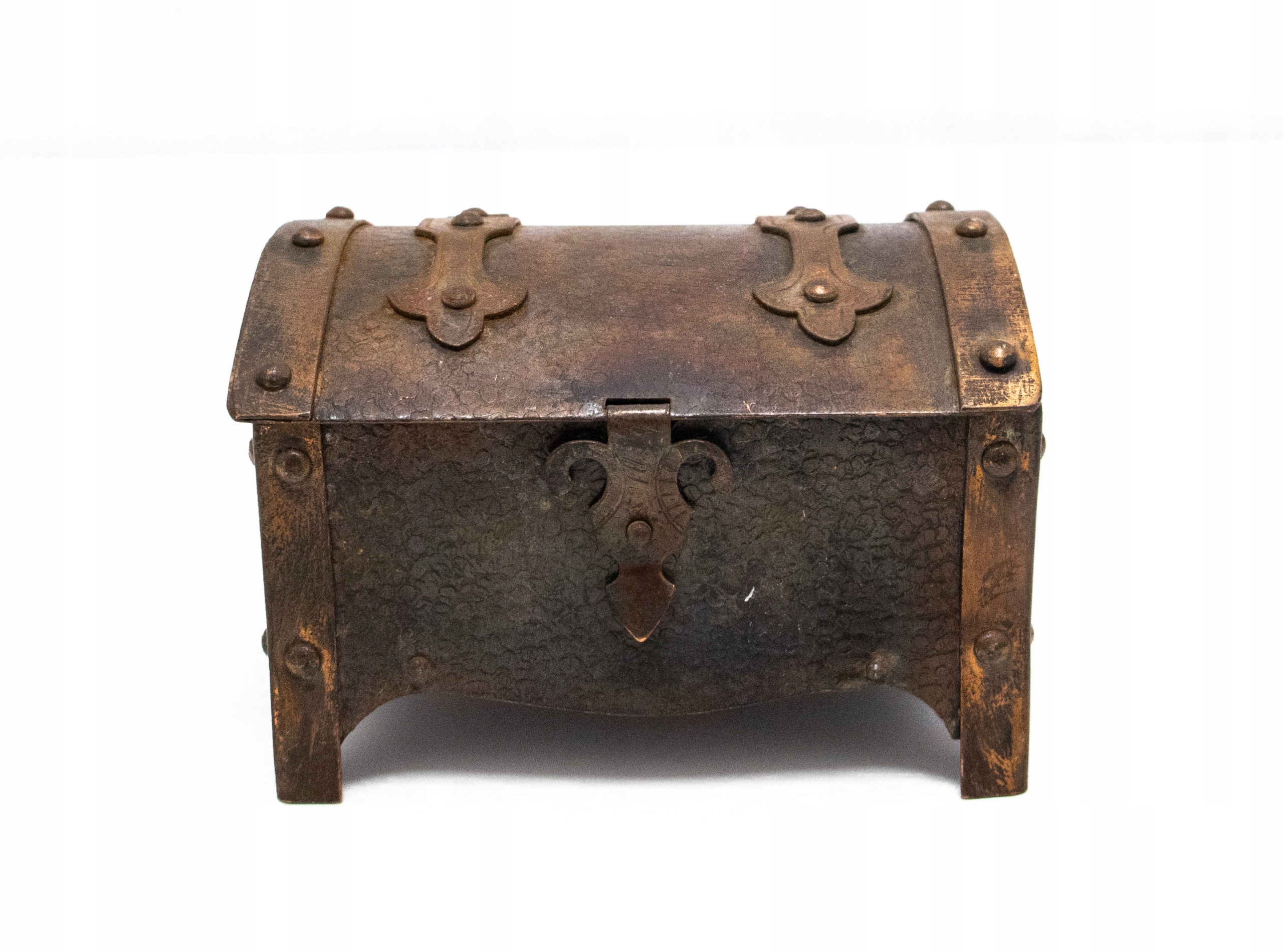 STARE METALOWE PUDEŁKO, SZKATUŁKA SKRZYNIA