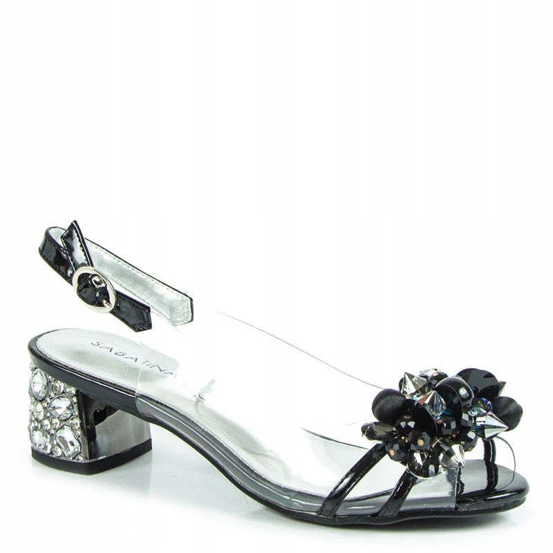 Sandály Sabatina 660-5 Černé vel. 39 Silikonové Průhledné Dárek