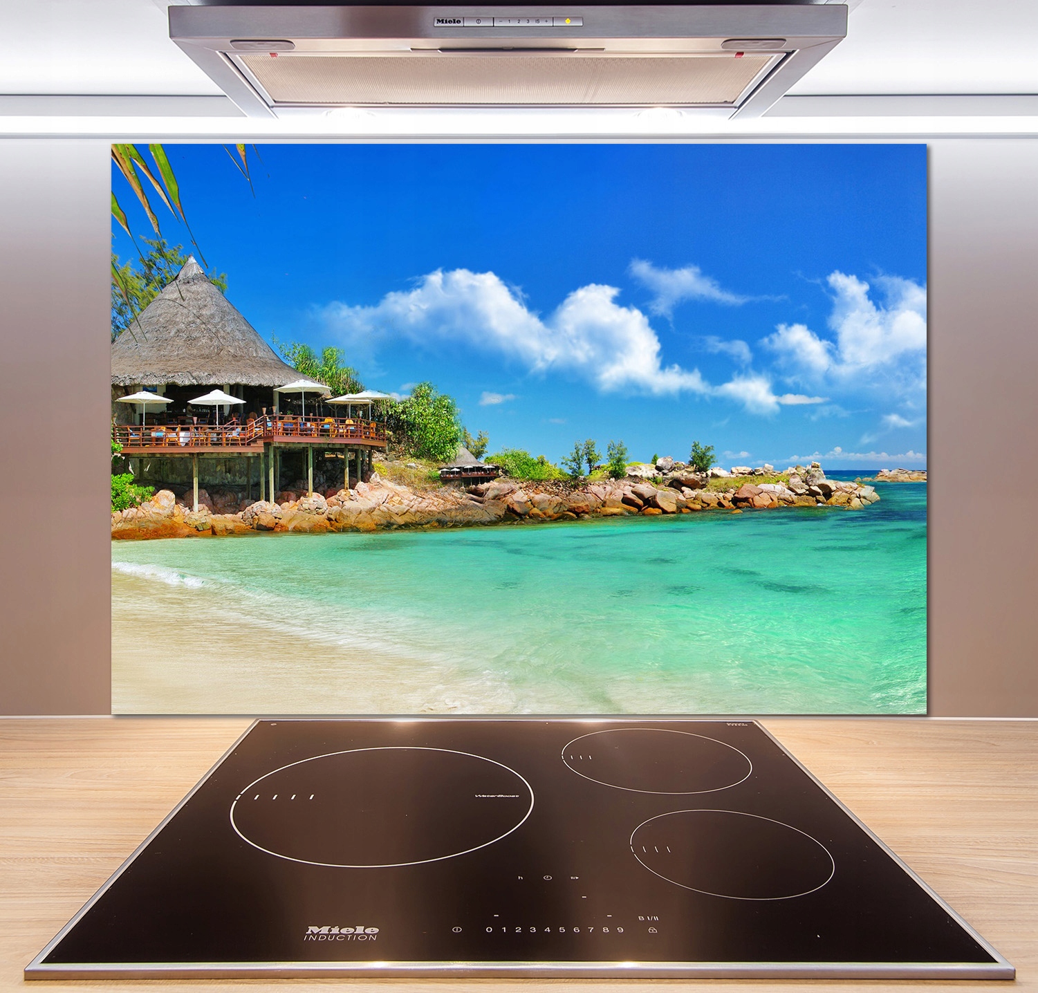 

Panel do kuchni Seszele plaża 100x70 cm + Klej