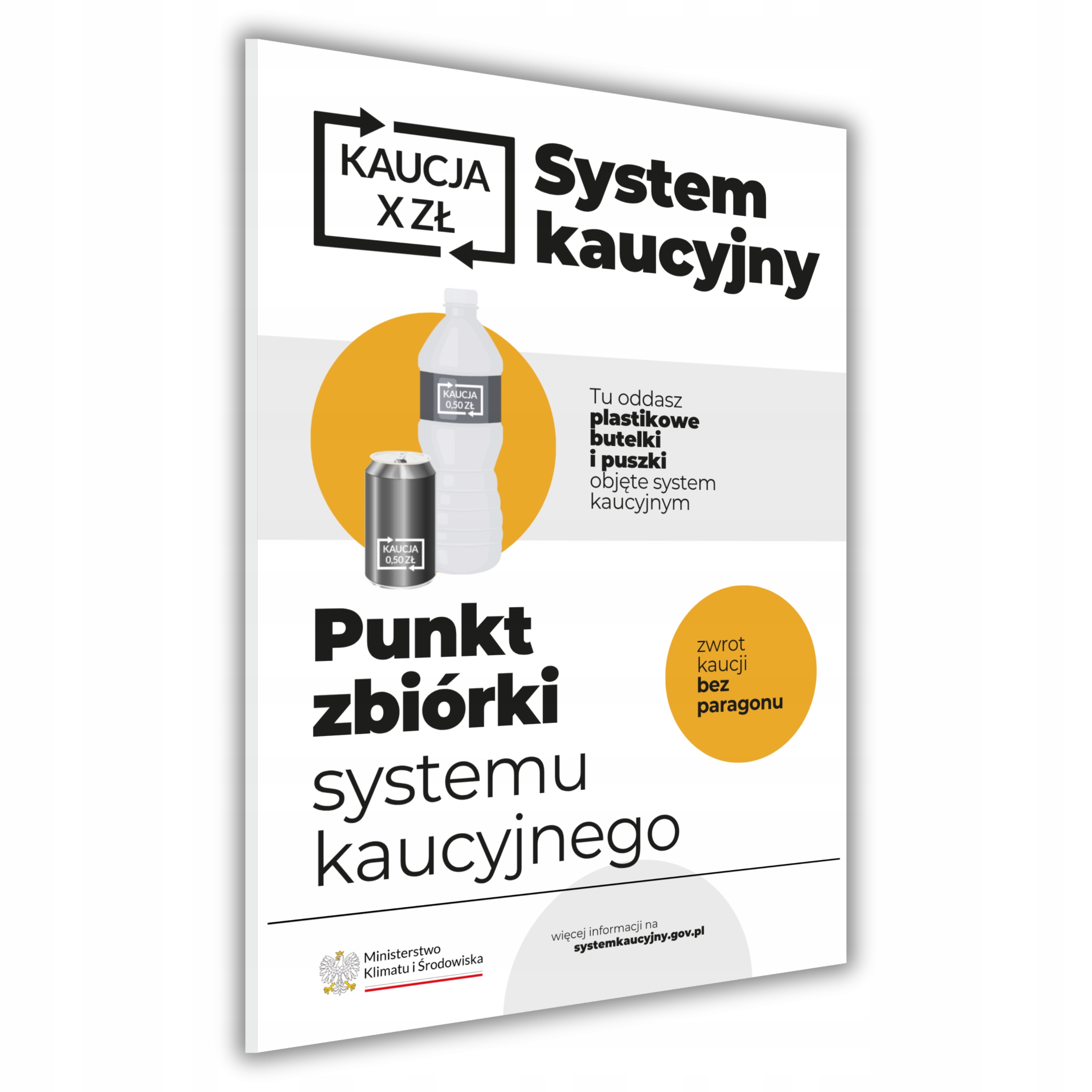Tablica informacyjna | system kaucyjny | 210x297 mm