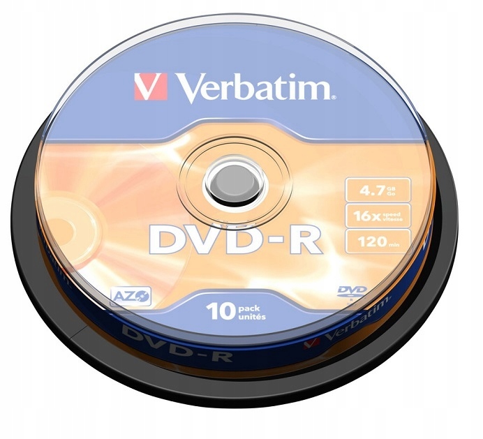 Płyty Dvd-r Verbatim 4.7GB 16x 10szt Azo