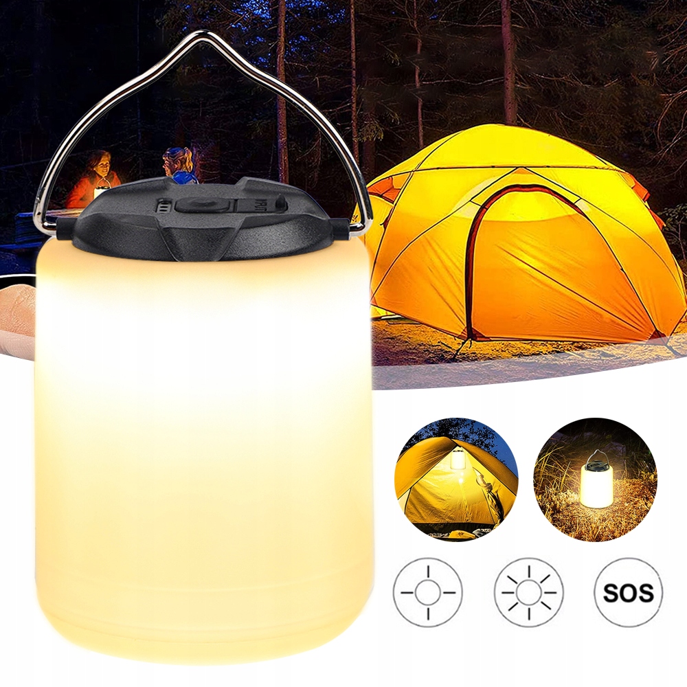 LAMPKA TURYSTYCZNA ŻARÓWKA LED DO NAMIOTU NA BIWAK Rodzaj akumulatorowa