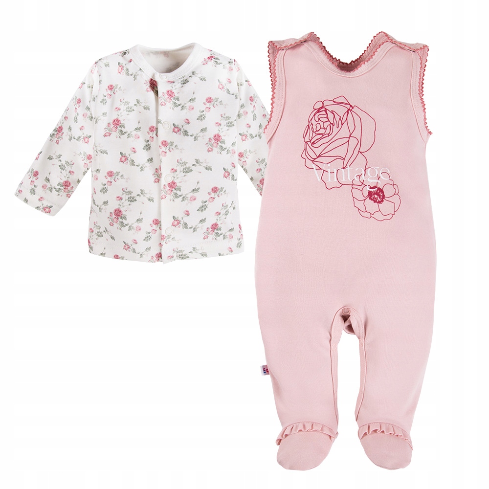 

Komplet niemowlęcy kaftan śpioch Roses, Eevi 68