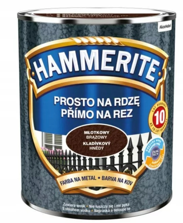 

Hammerite Prosto Na Rdzę Młotkowy Brązowy 0,25