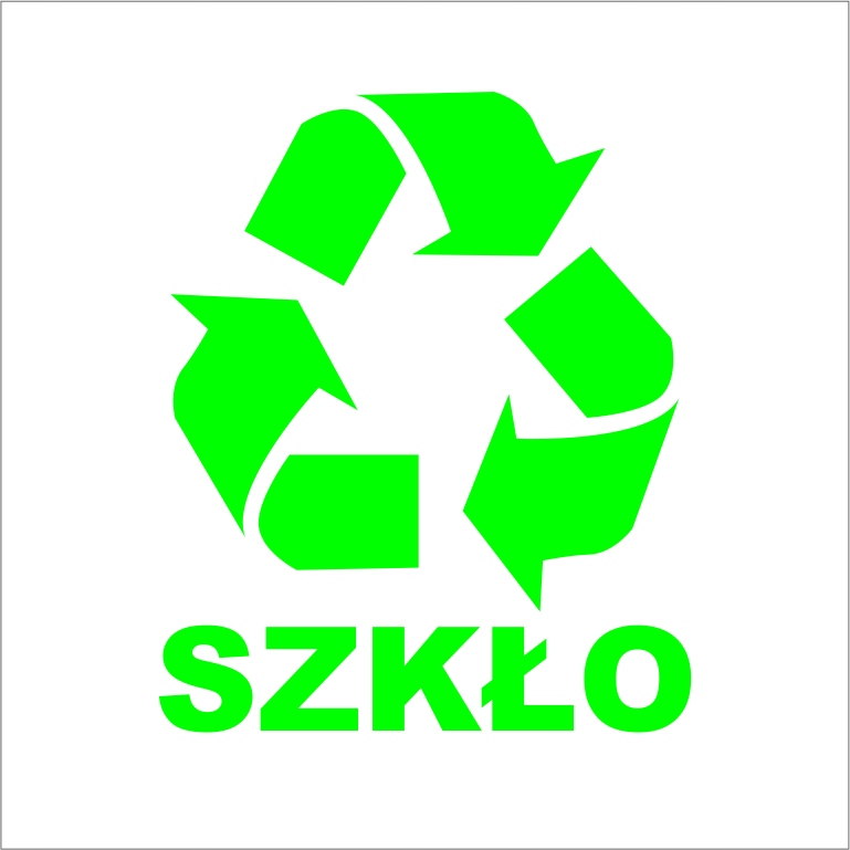 

Naklejka Szkło 15x15 cm segregacja odpadów.