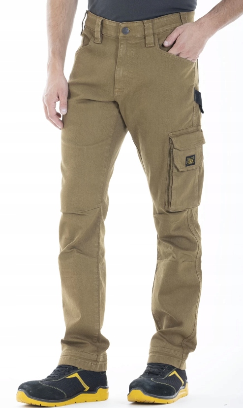 Spodnie Robocze Elastyczne Jeansowe Rica Lewis Jobc Tabacco 52