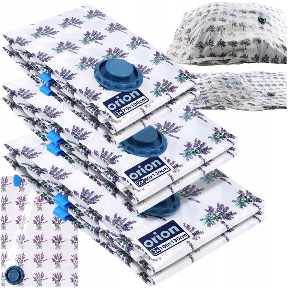 Levně 6 x Levandulové vonné Vakuové sáčky 70x100 80x120 100x130 cm