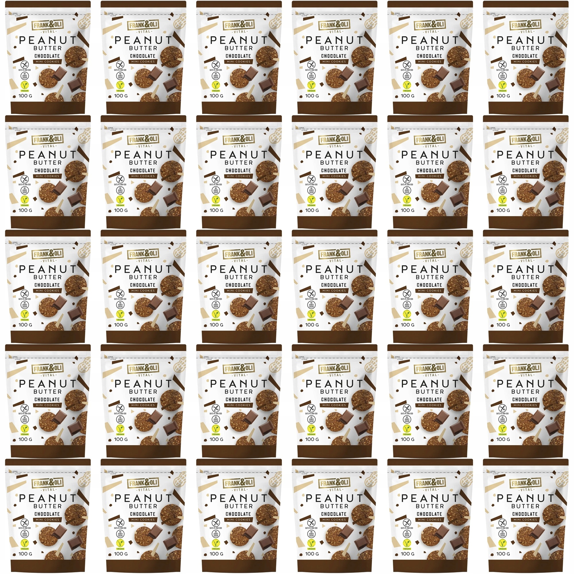 Zestaw ciasteczek Frank&Oli Mini ciasteczka Peanut Butter i 30 szt.