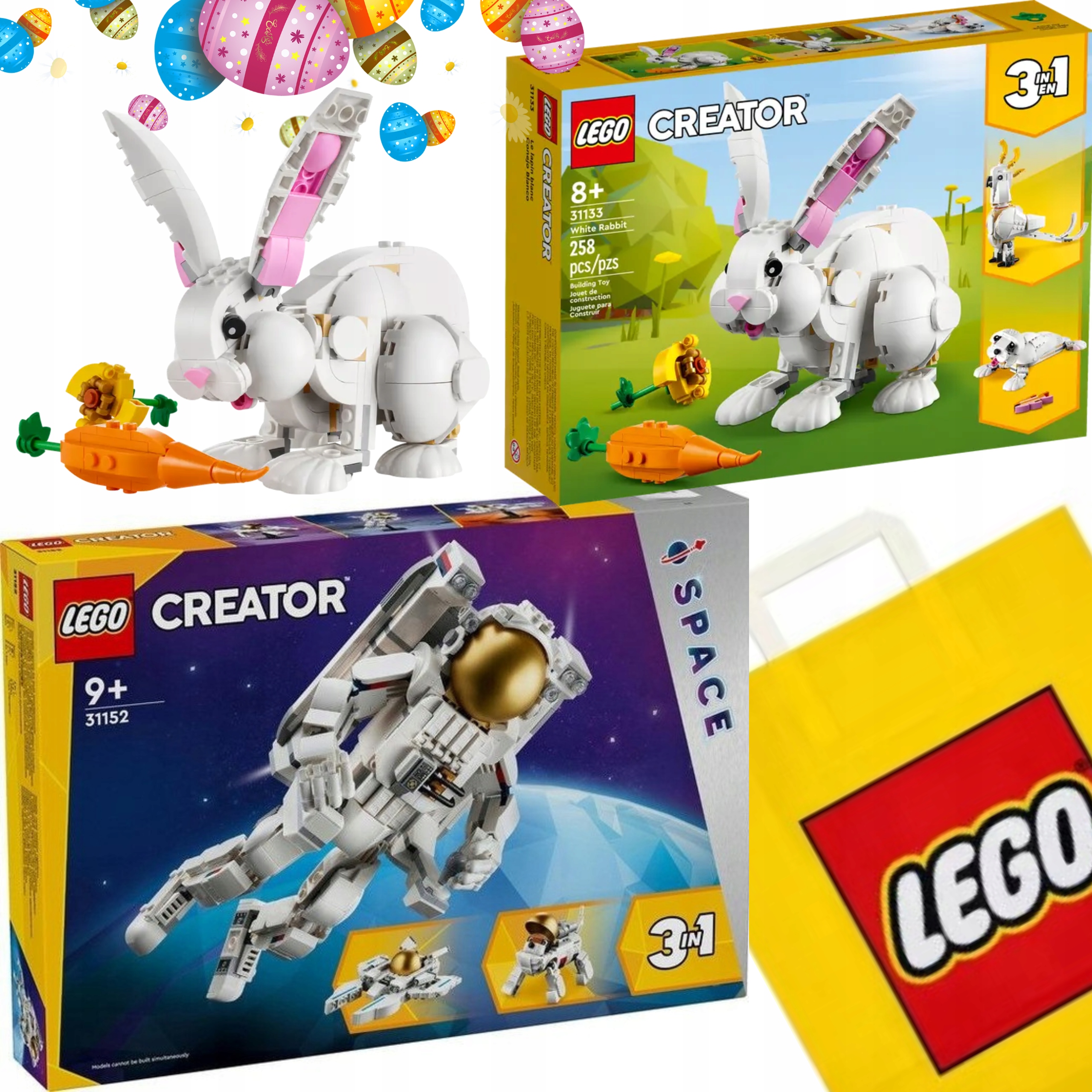 Lego Creator 3V1 31152 Astronaut Lego 31133 Králík Dárek Lego Taška