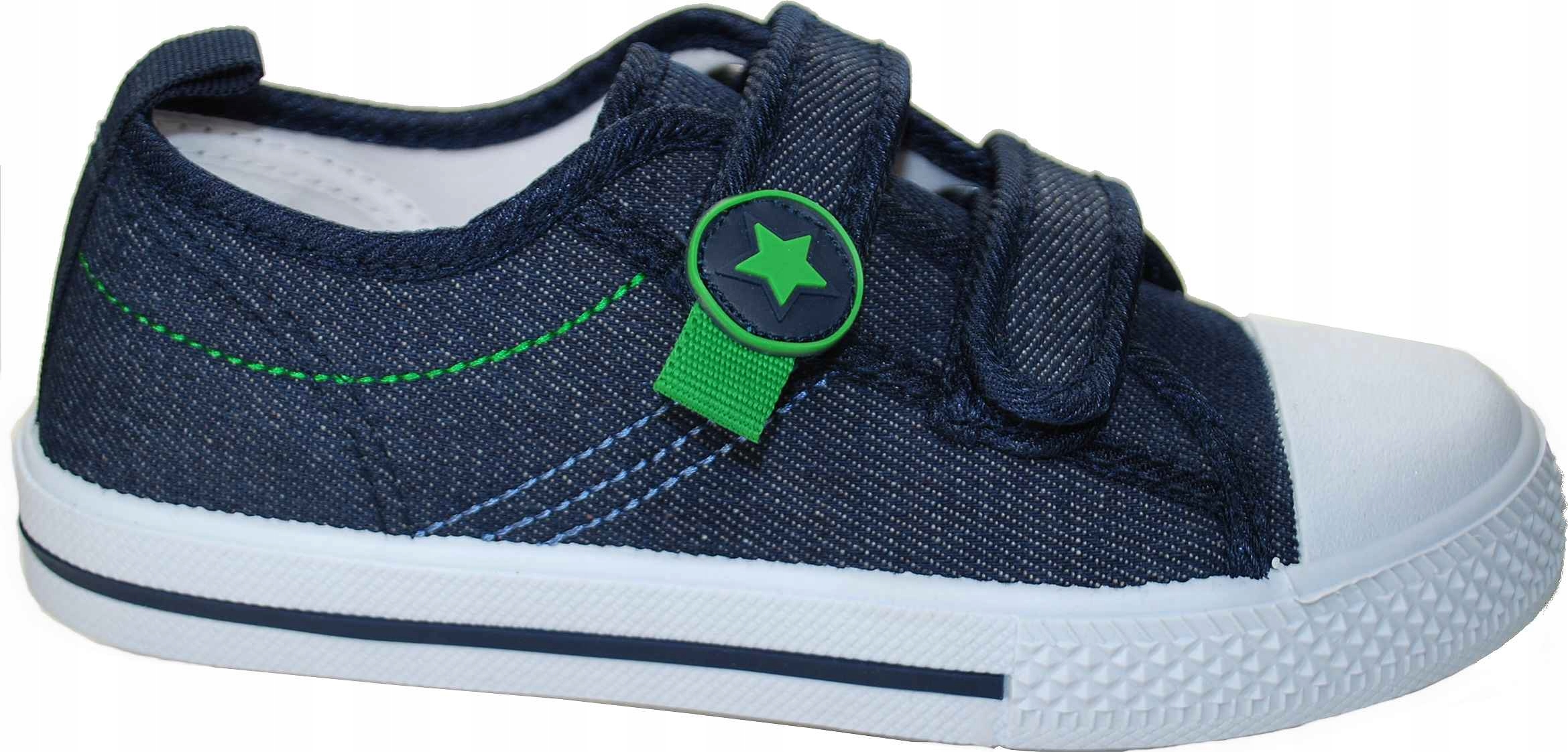 

Granatowe trampki tenisówki na rzepy r 36