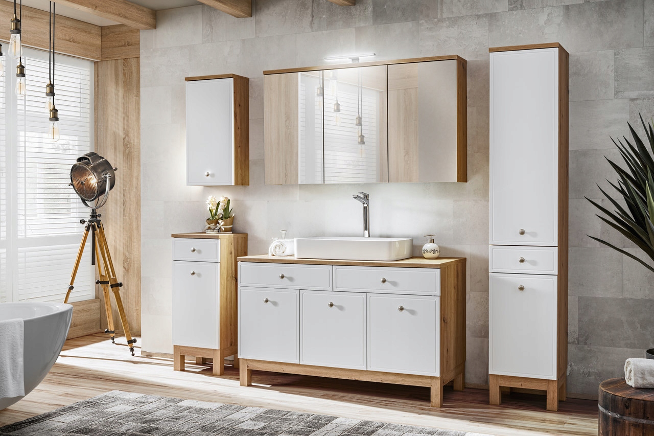 SZAFKA ŁAZIENKOWA Z LUSTREM 60 CM DĄB ARTISAN Marka Comad
