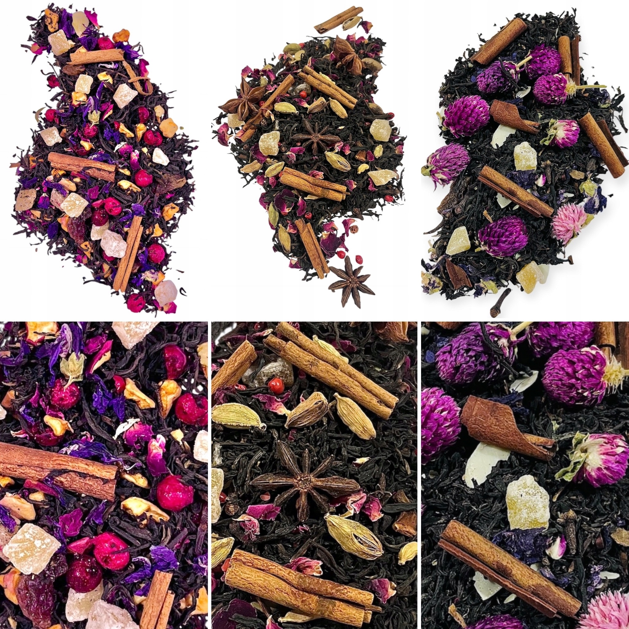 Zestaw herbat czarnych liściastych. Rozgrzewające 3 kg MIX piękny aromat