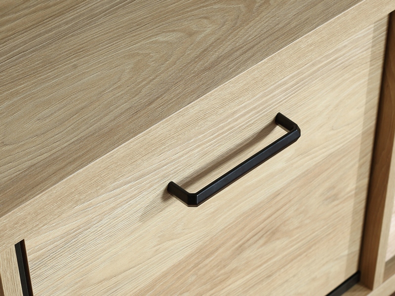 Witryna kredens MEDIOLAN M3 WSTAWKA DĄB z LED blat Szerokość mebla 92.2 cm