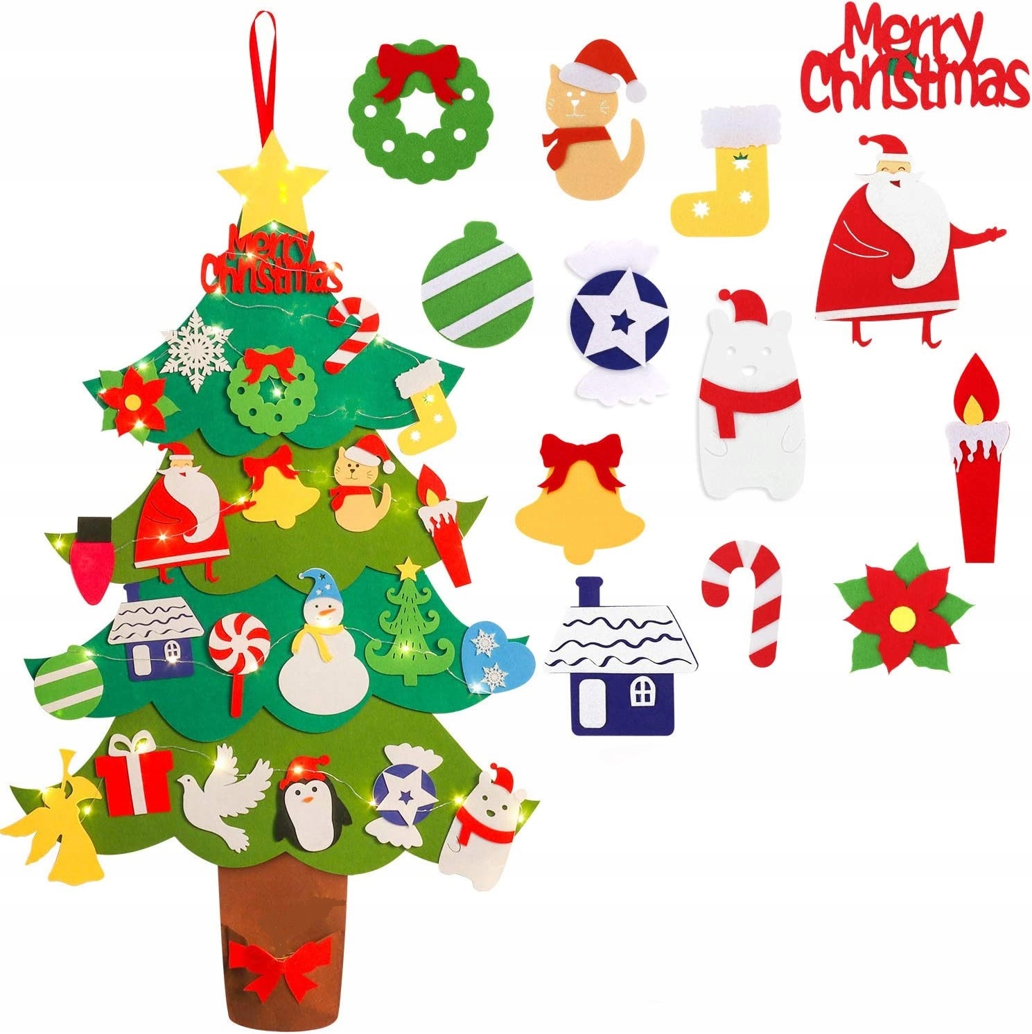 

Filcowa Choinka Diy Kreatywna Dla Dzieci Ozdoby