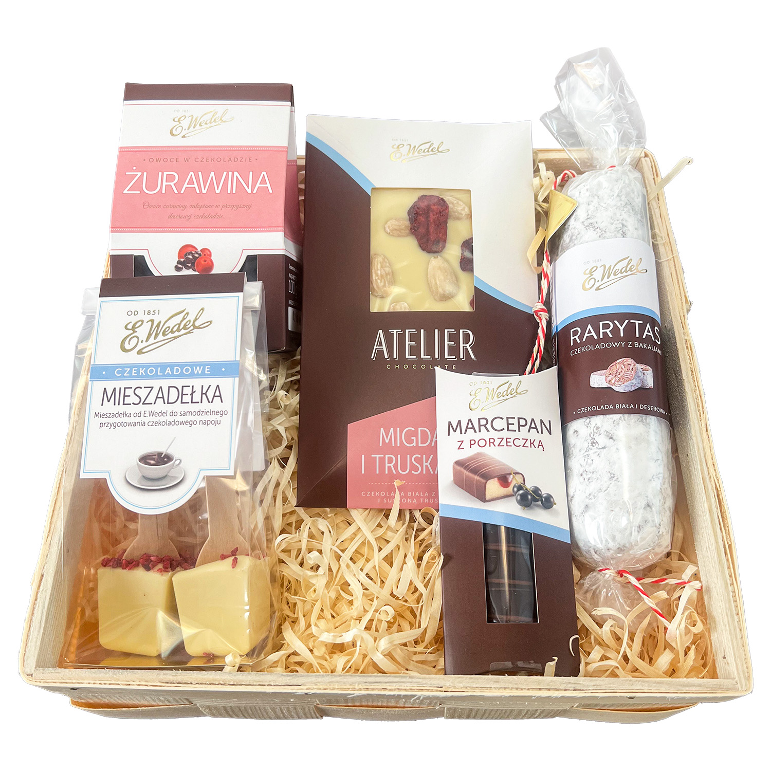 Zestaw prezentowy w koszyku II E.Wedel