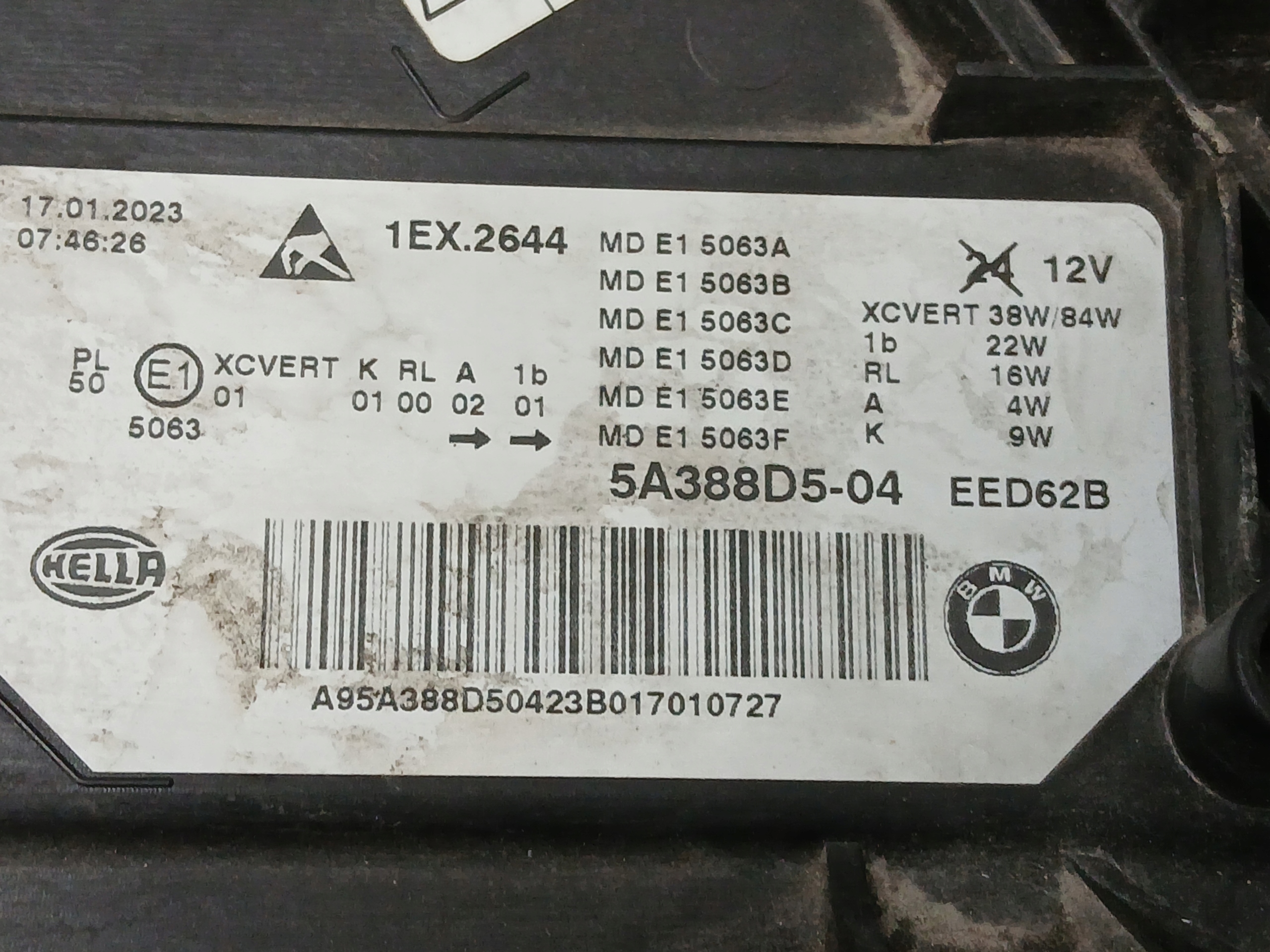 light front left BMW 5 V G30 G31 LIFT LASER 5A388D5-04