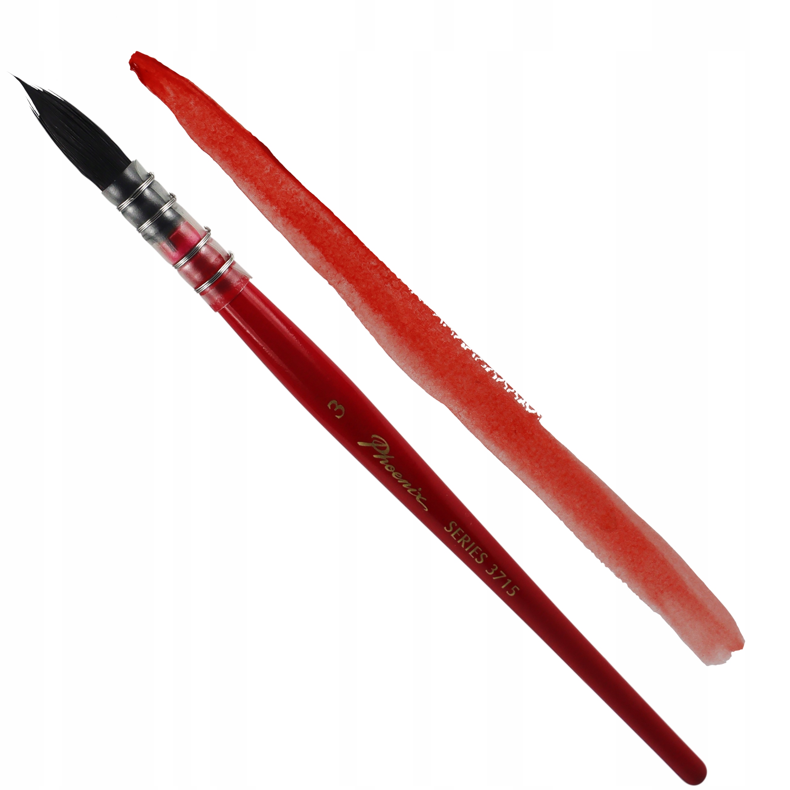 Pędzel do Akwareli MOP Miękki Puszysty do Farb Wodnych Akwarelowych roz. 3