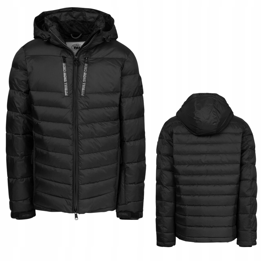 Pitbull Pánská Zimní Bunda Crestline Padded Hooded Ski Black XXL