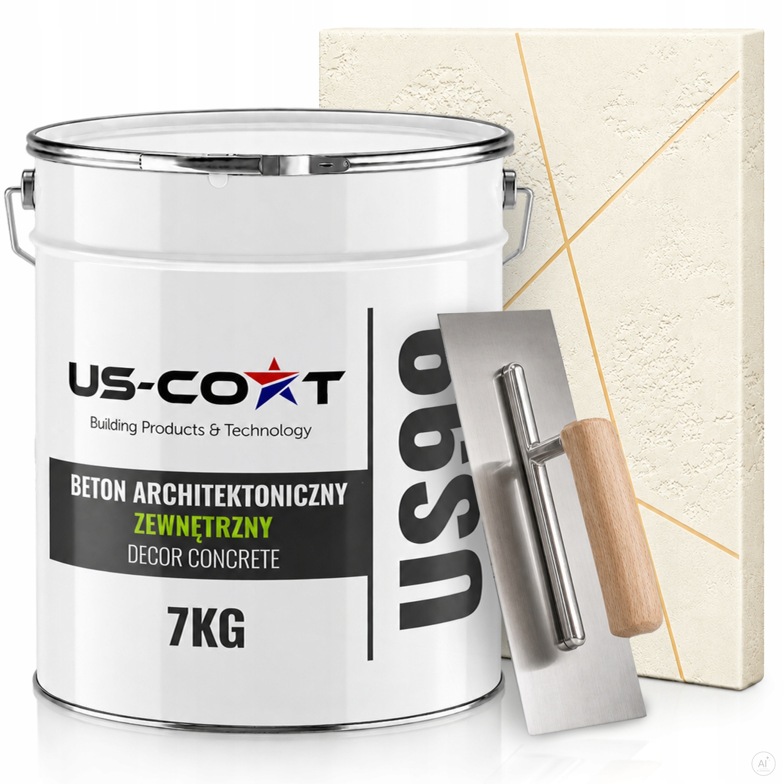 Vnější Architektonický Beton Béžový Světlý F751 5m2 7kg Omítka Zeď Paca