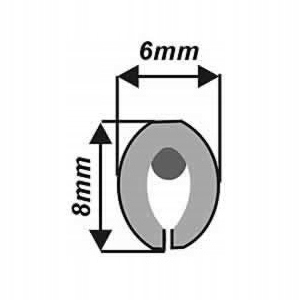 LISTWA OZDOBNA TAŚMA CHROM NA GRILL RANT DRZWI RANTOWA 8x6MM 8M RANTÓWKA U Producent Jacky