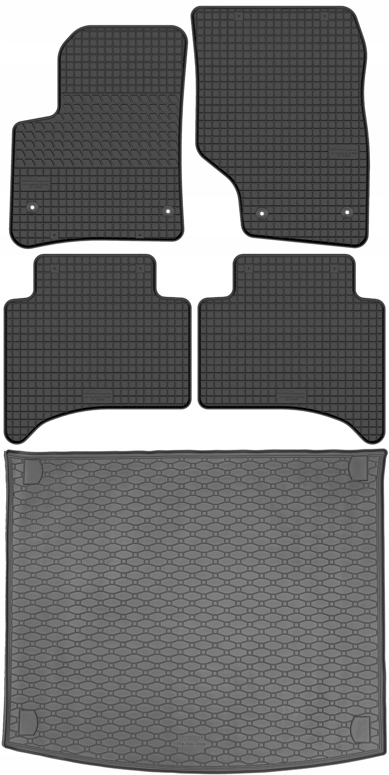 Vw Touareg I Suv 2002-2010 Sada Koberce batožinový priestor