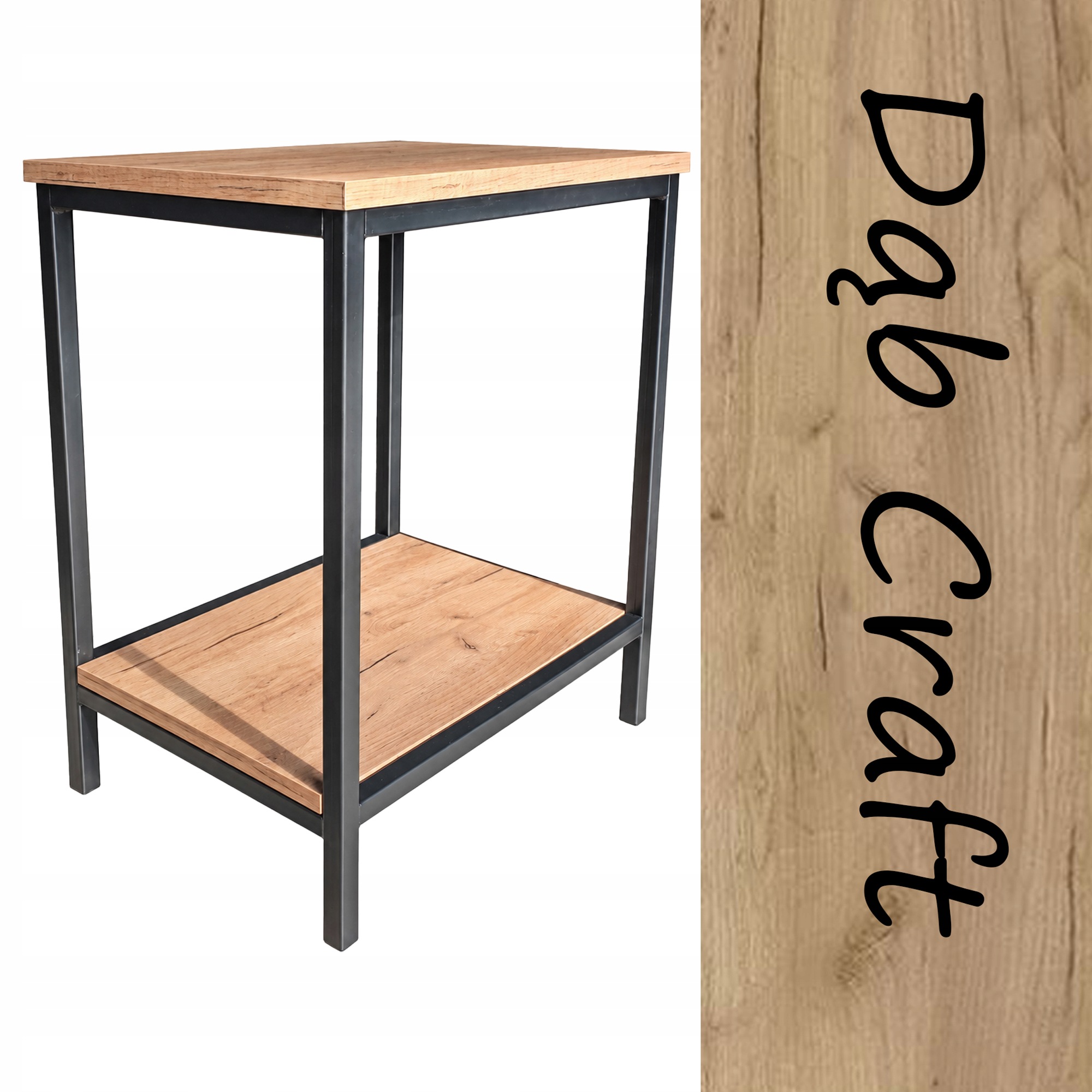 Stolik Boczny Pomocniczy Loft Konsola Regał Stelaż Metalowy 60x50x34