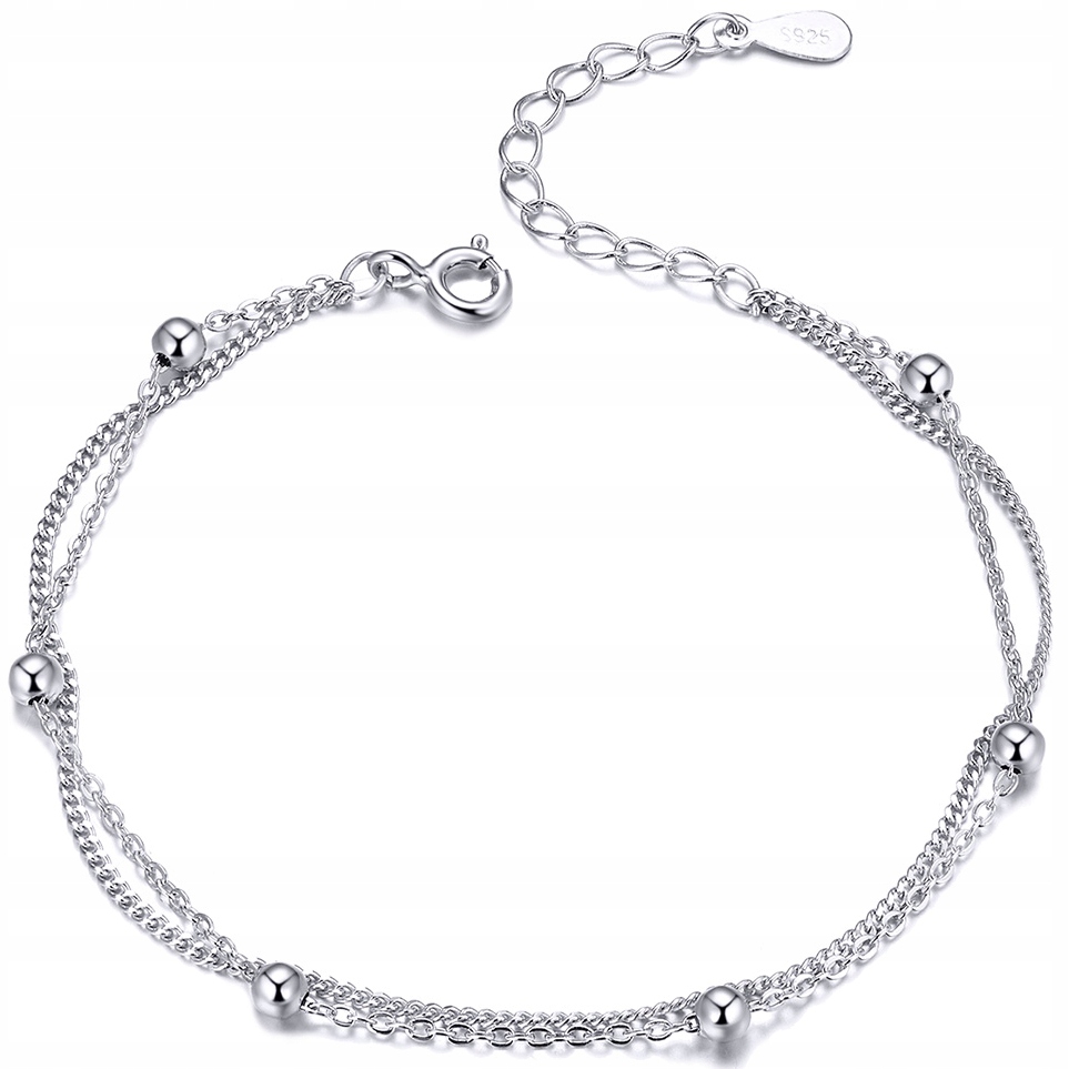 Bransoletka Podwójna CELEBRYTKA Srebro pr S925