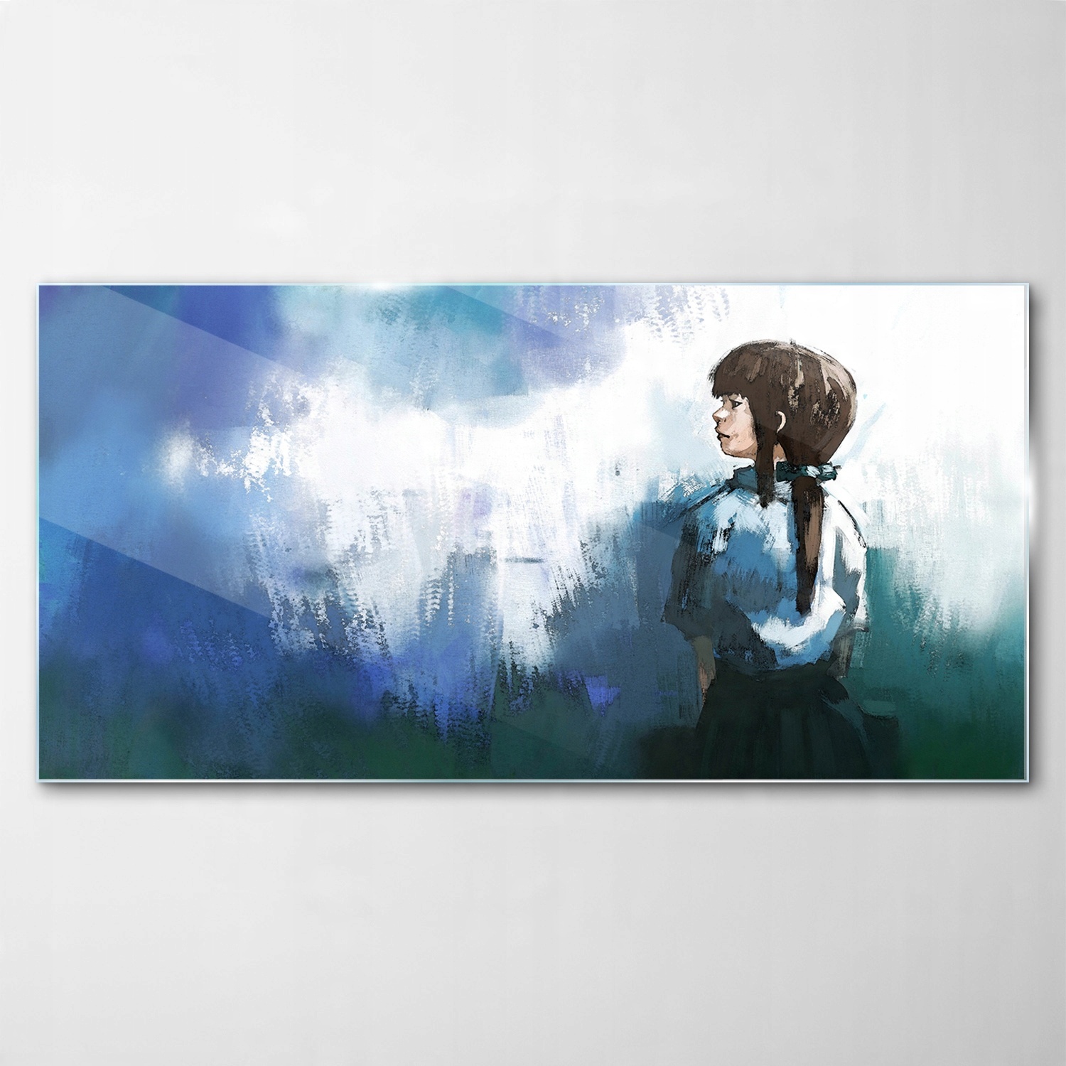 

Hartowany Obraz Szklany Akwarele Dziewczyna 140x70