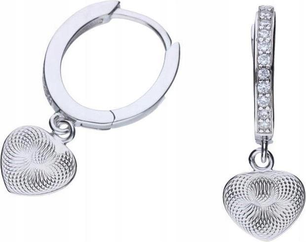 Stříbrné náušnice 925 srdíčka s 3D efektem 2,48 g, originální na tyčince