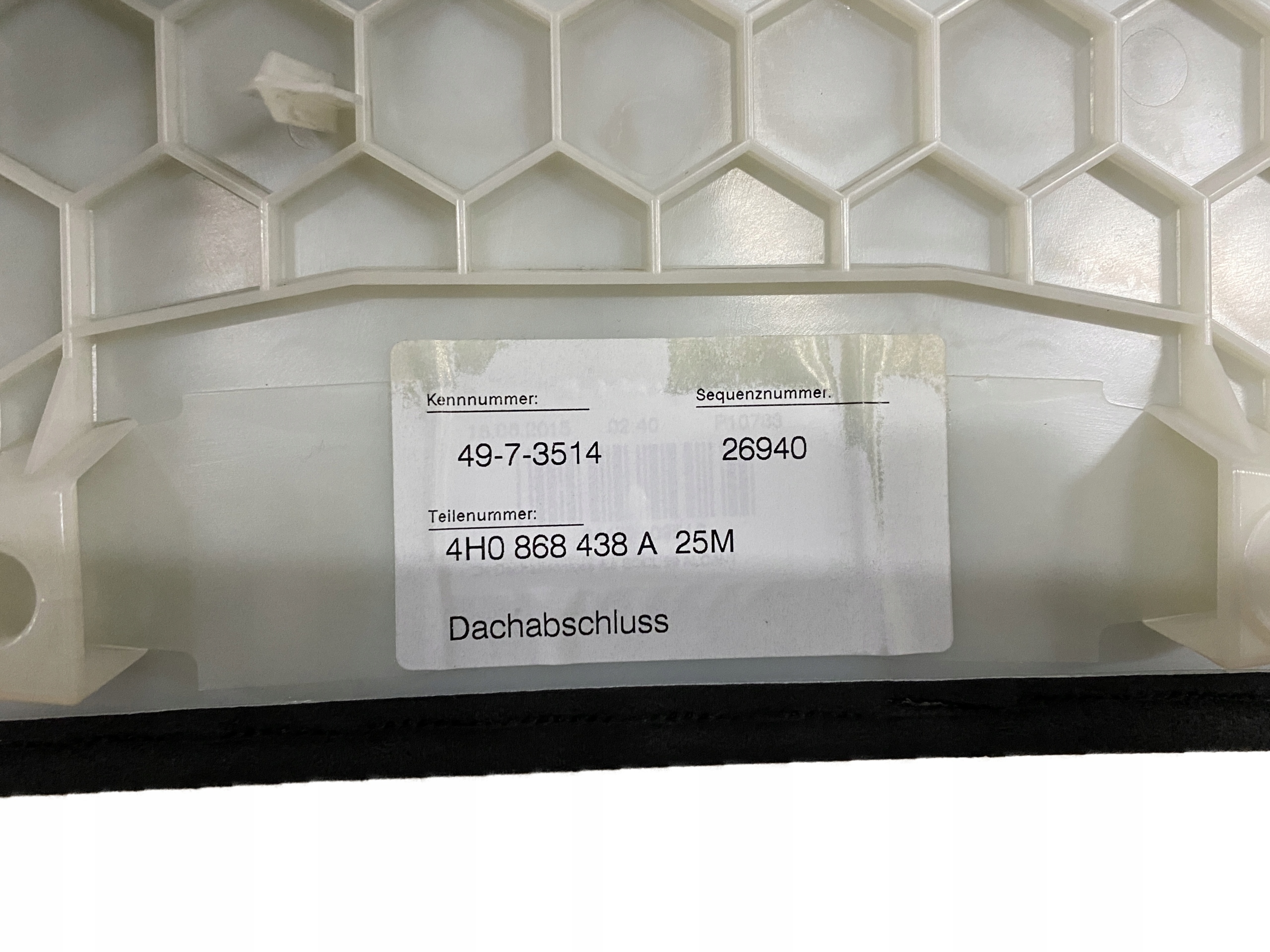 AUDI A8 4H D4 fedél tető 4H0868438A