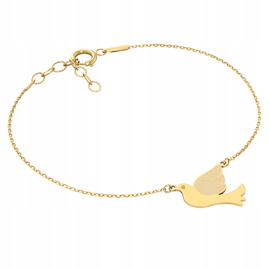 Krásná Celebrita Zlatý Náramek Holubička PR.585