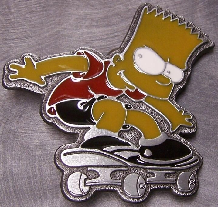 Bart SIMPSON deskorolka klamra zapinka do paska