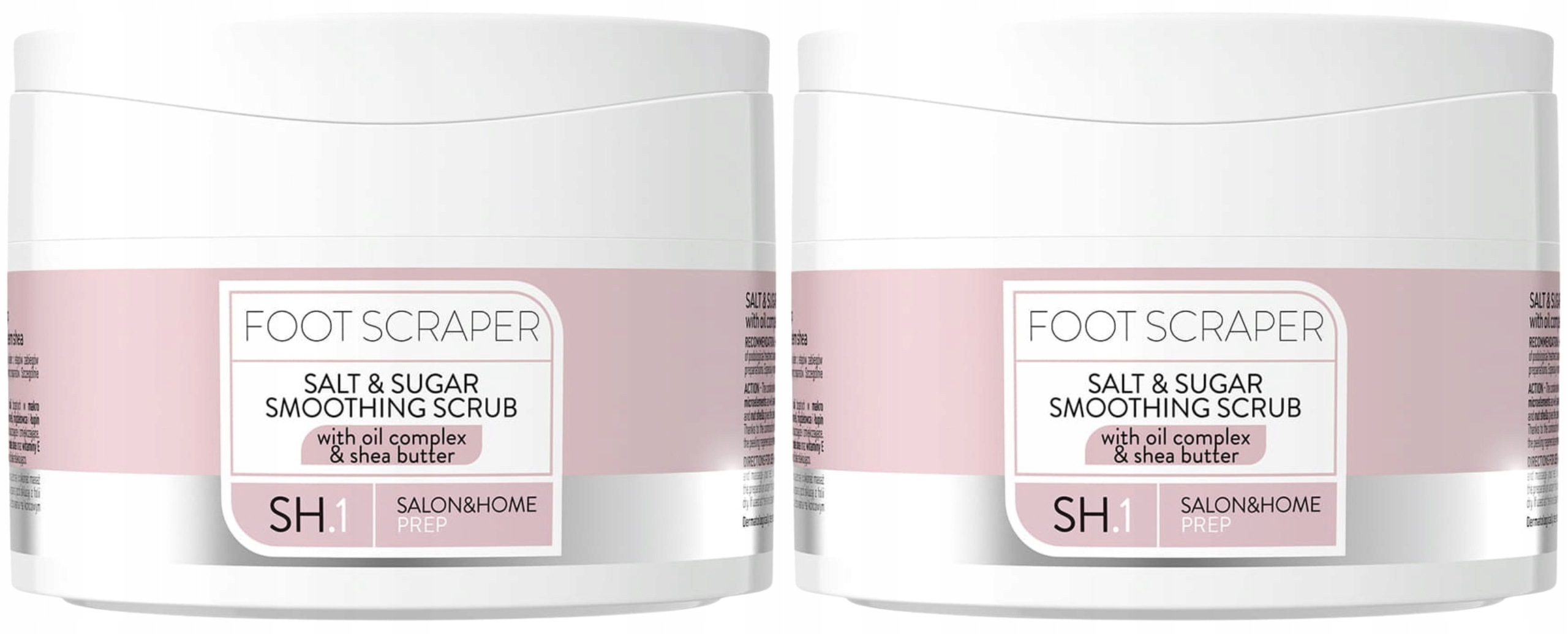 2 x Pharm Foot Vyhlazující solně-cukrový peeling Foot Scraper 200 g Na Nohy