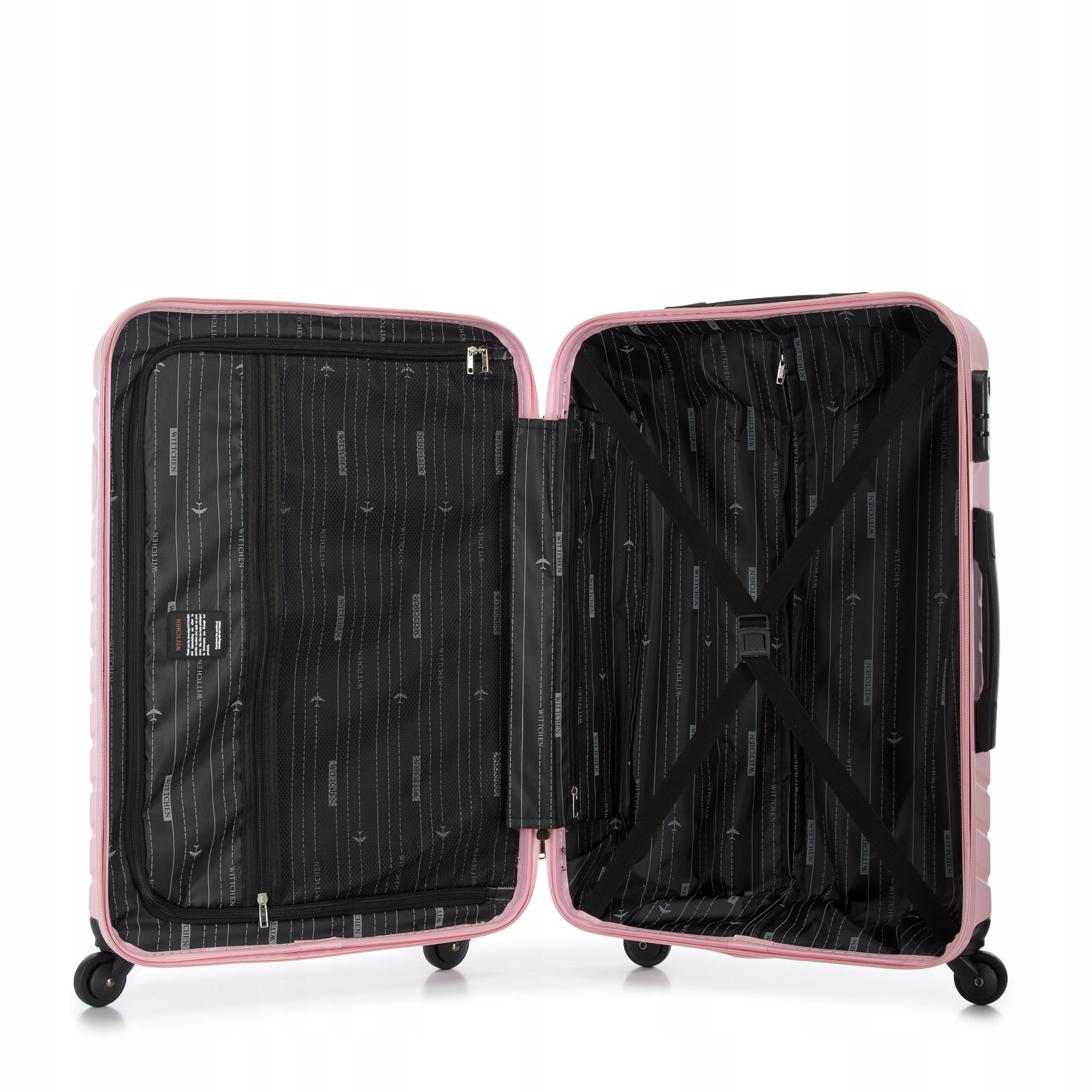 WITTCHEN zestaw walizek z ABS-u różowy Głębokość (krótszy bok) 20 cm