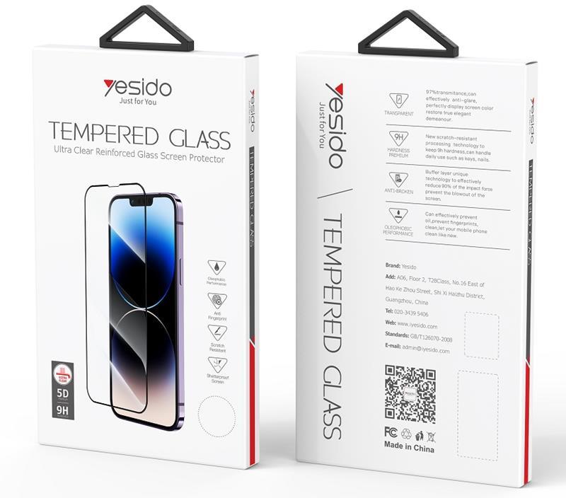 Yesido Szkło Hartowane Folia Ochronna Do Iphone 12 Pro Max 5D Pełny Ekran