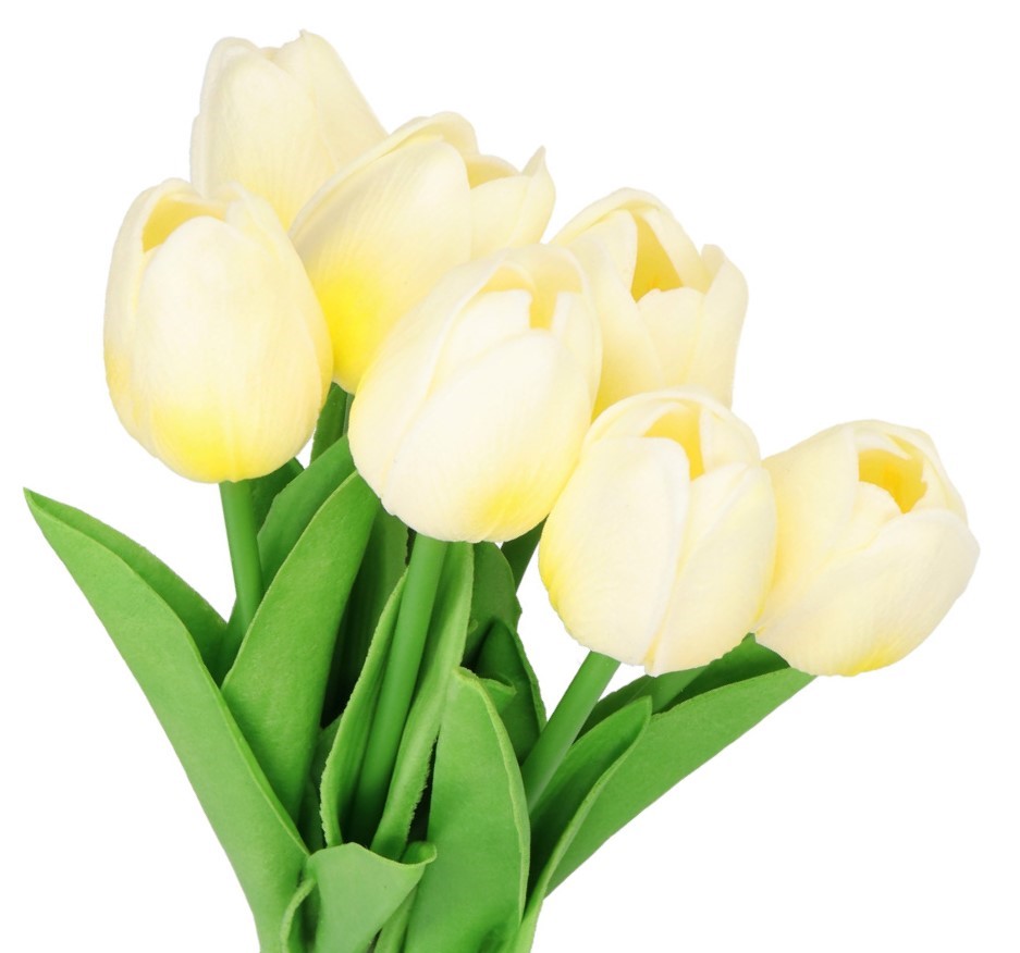 

Tulipany Bukiet Tulipanów Kwiaty Gumowe 7GAŁ 34CM