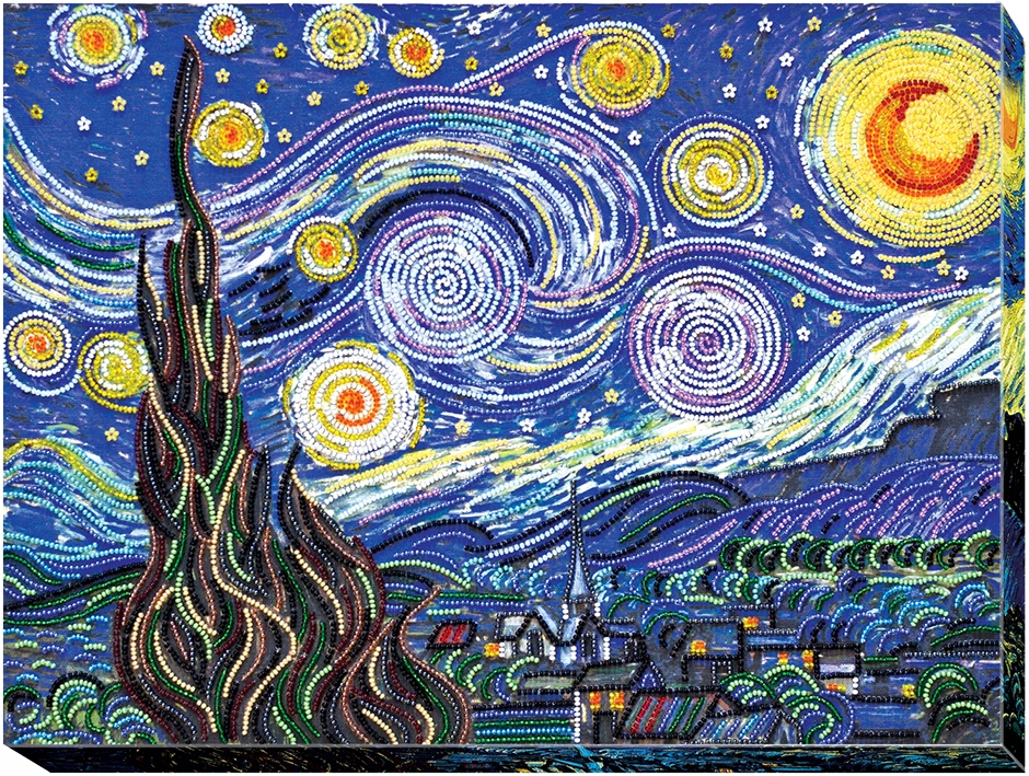 Sada na vyšívání korálků "Starlight night" Diy korálková výšivka