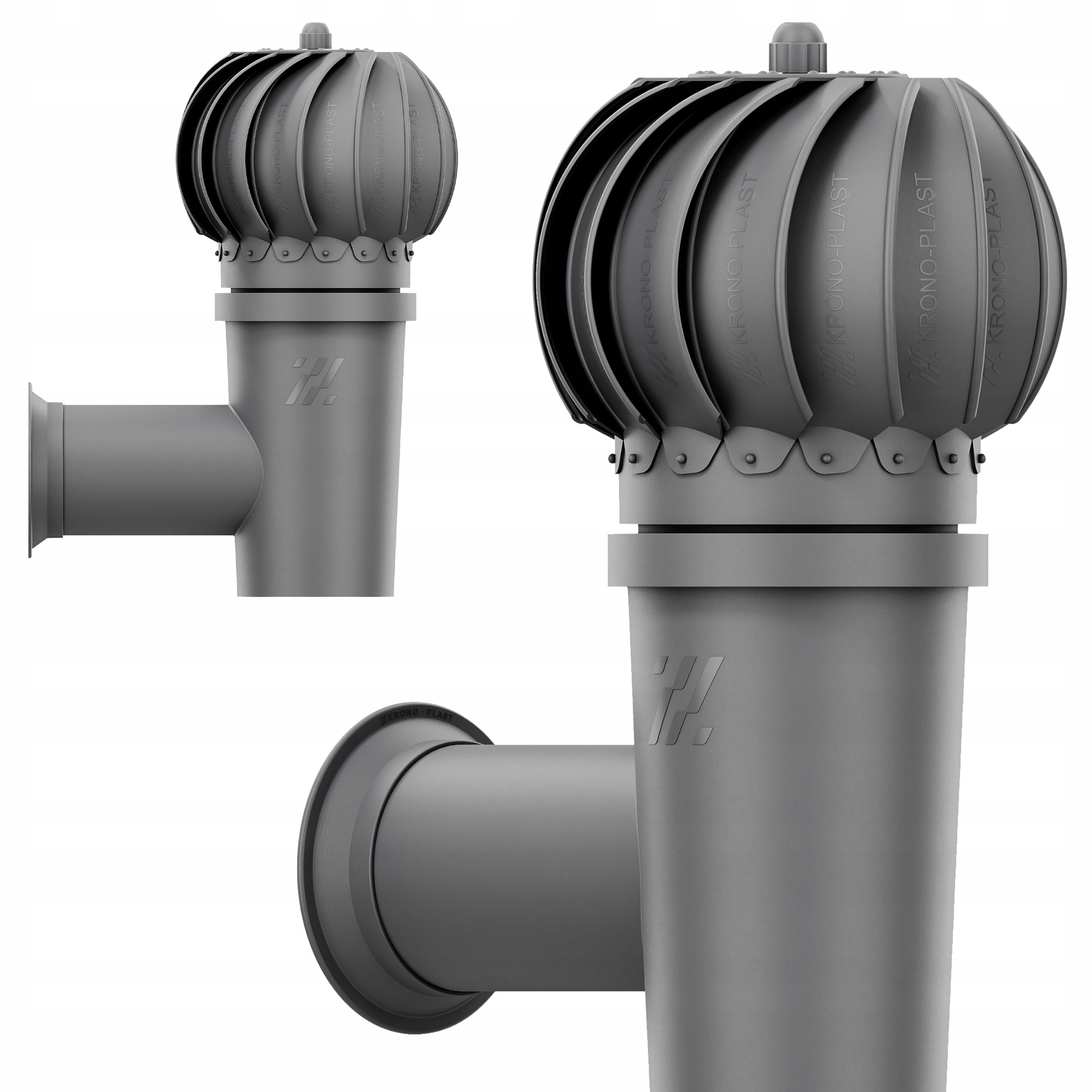 Krbový ventilátor SideVent fi110 KronoPlast grafitový 7024