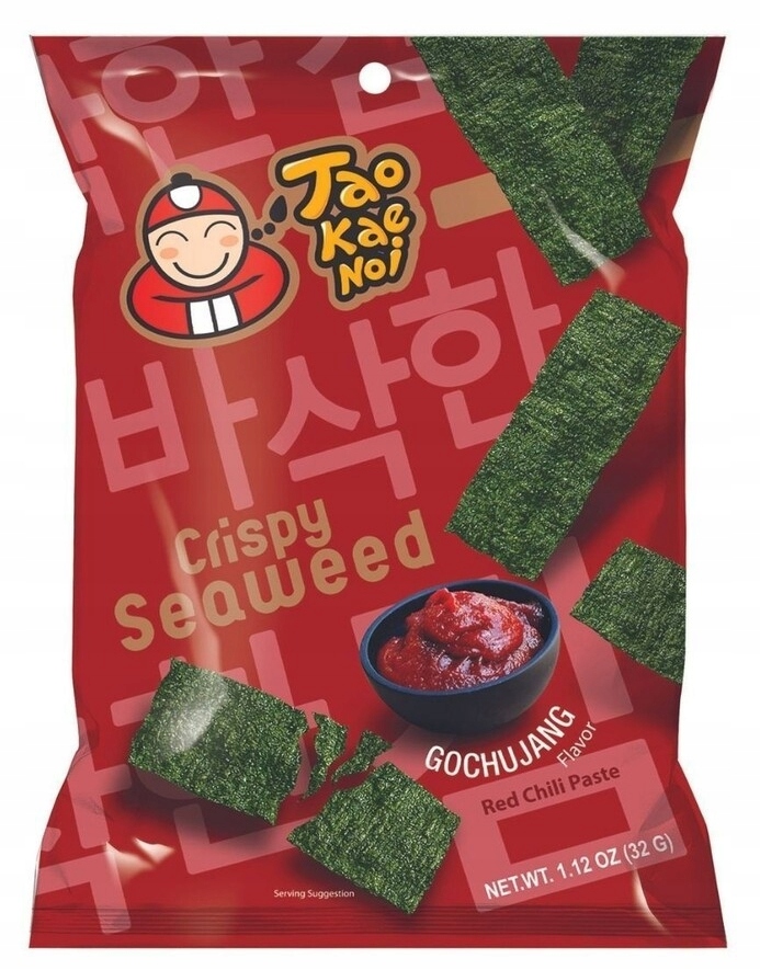 4x Tao Kae Křupavé mořské řasy s pastou gochujang pálivé nori 32g