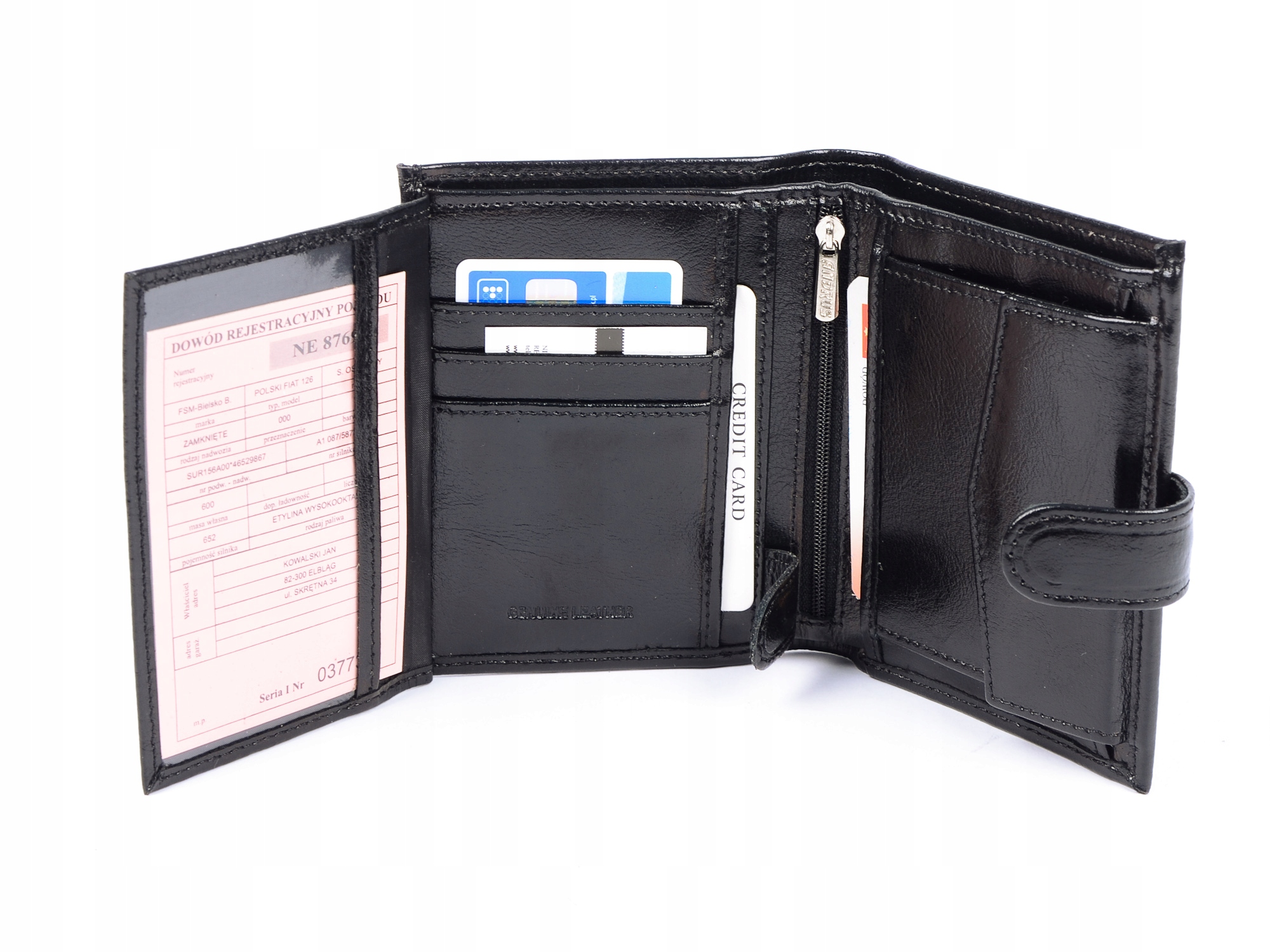 Portfel Męski Andrus Skóra Naturalna 2 Lata Pl Czarny