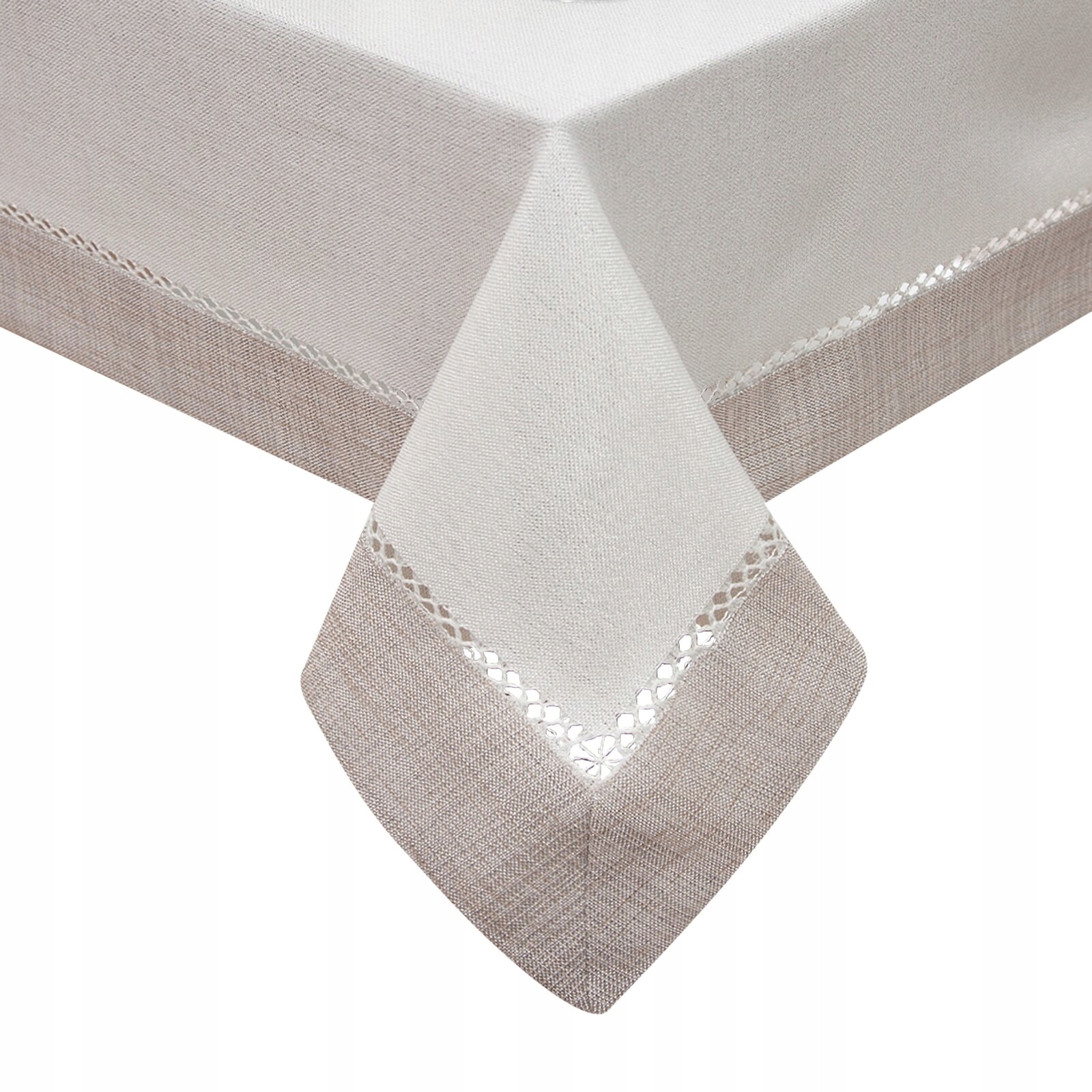 Obrus Emma 145 x 260 cm biely, dekoratívny, elegantný na stôl s krycou povrchovou úpravou