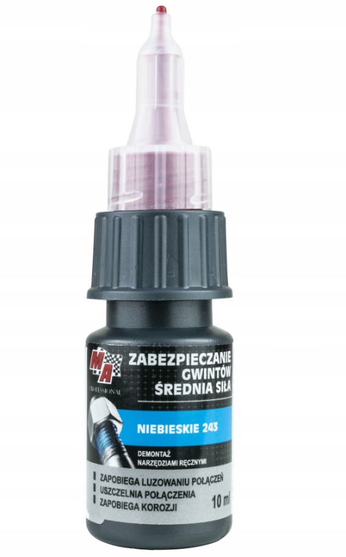 MOJE AUTO KLEJ DO ŚRUB GWINTÓW NIEBIESKI 10ML