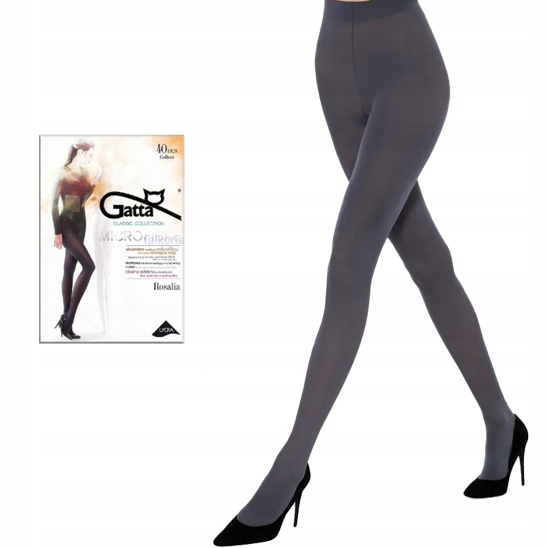 

Grube rajstopy Gatta Rosalia 40den Grafit 5-XL
