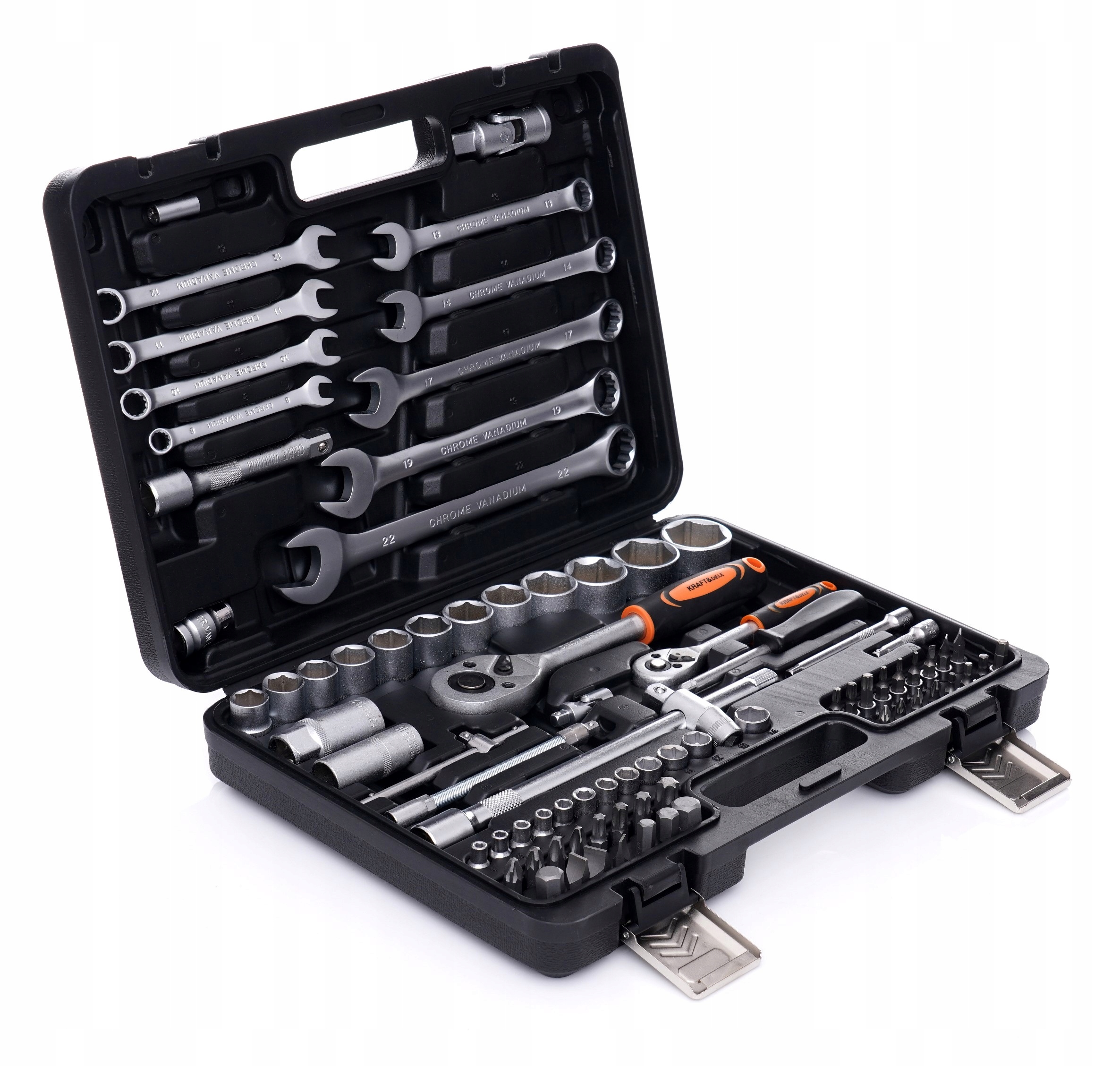 WALIZKA ZESTAW NARZĘDZI KLUCZY NASADOWYCH PŁASKICH Waga produktu z opakowaniem jednostkowym 4 kg