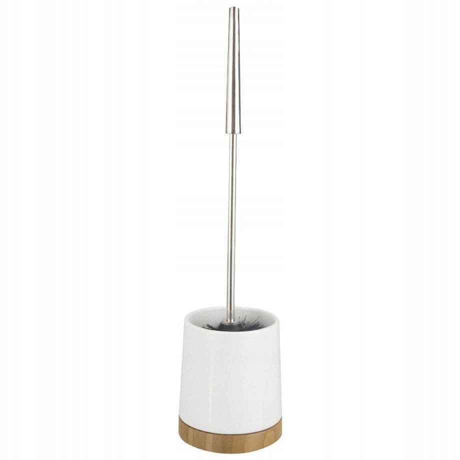 Wc Kartáč Bílý Bambusový Keramický kovový držák 44X11 CM Wenko
