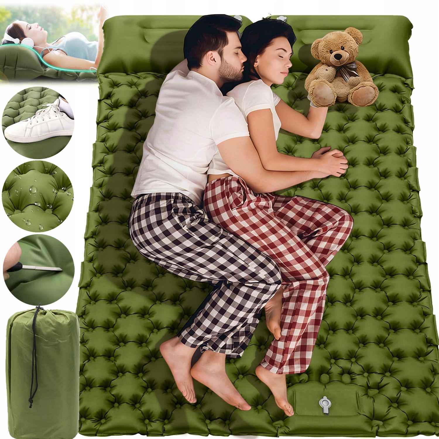 Lehká Matrace S Vestavěnou Rolovací Pumpou Podložka 200 X 130 CM