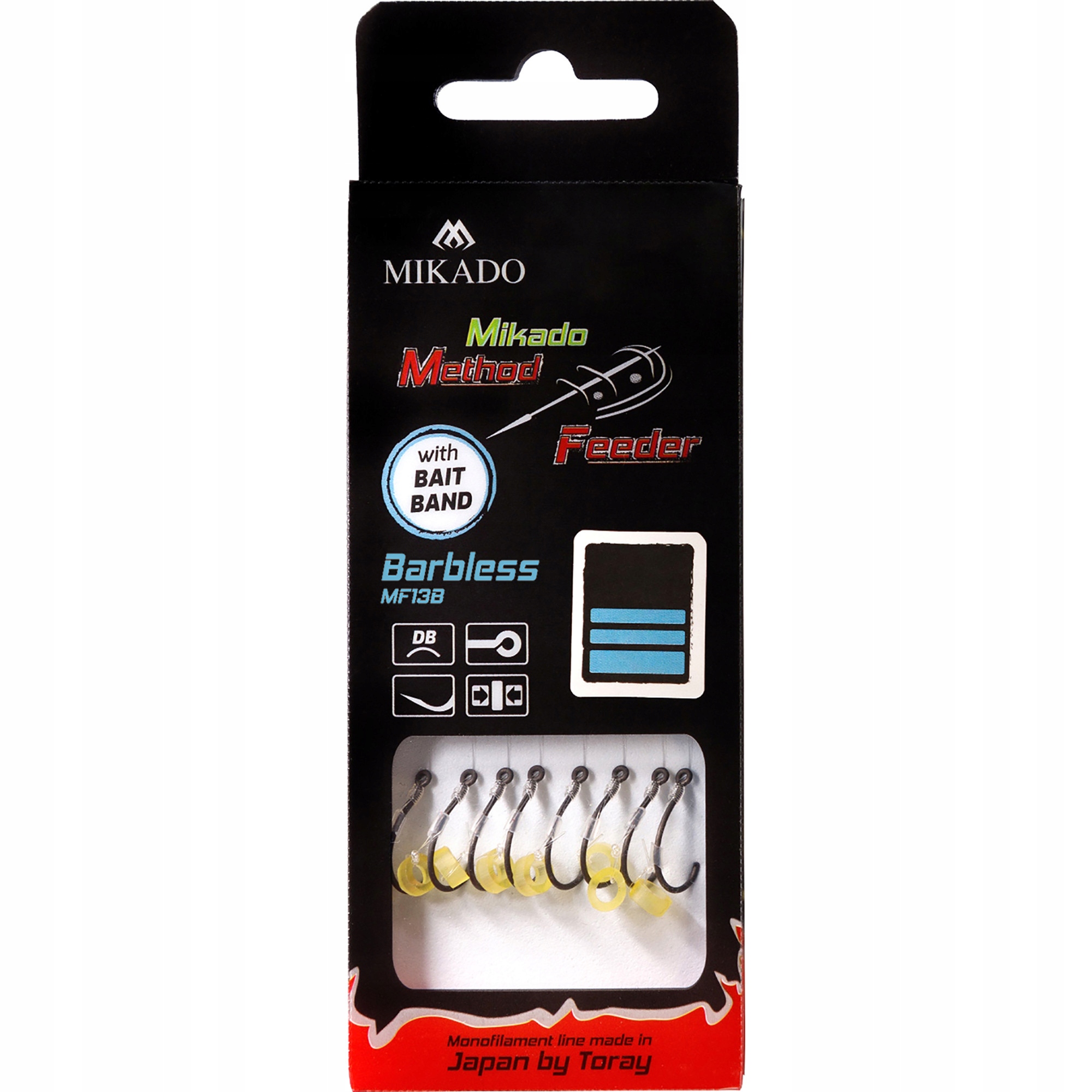 Przypony Mikado Method Feeder Z Gumką Bezzadziorowe Mf138 Roz 4 0.28mm 10cm